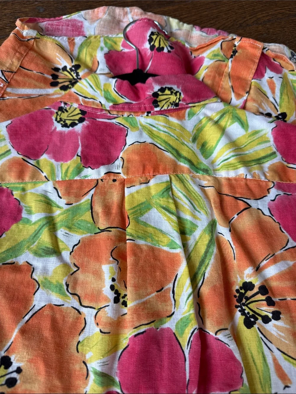 J. Crew Pink & Orange Floral Short-Sleeve Button-Down Shirt
